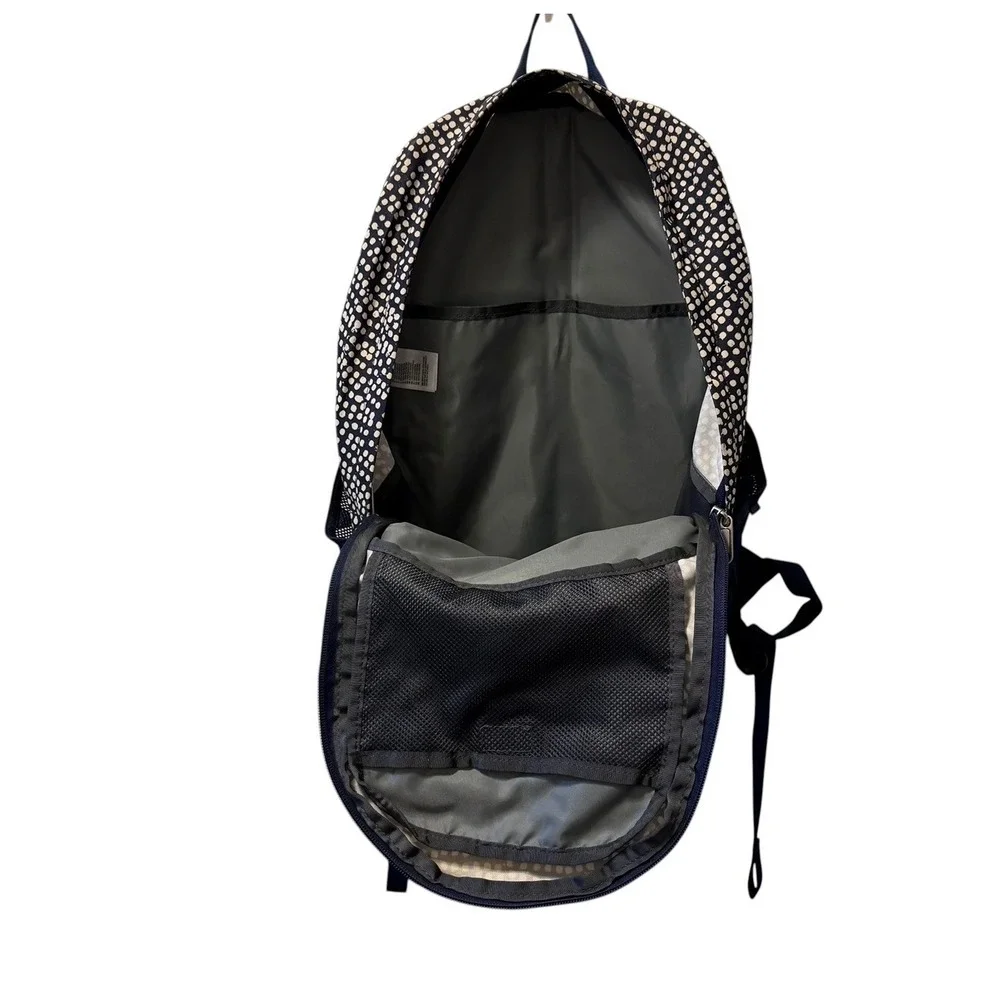 The North Face Wise Guy Backpack Navy White Polka Dot School Travel Bag - Picture 3 of 12